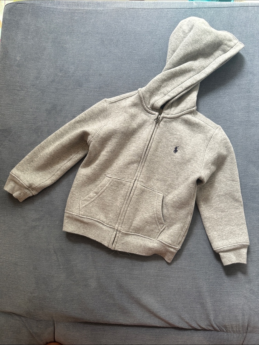 Polo by Ralph Lauren Kids Light Gray Hooded Zip-Up Sweatshirt